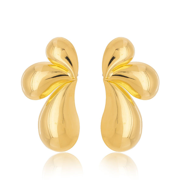 Brinco Três Gotas Banhado a Ouro 18K - Liven Semijoias