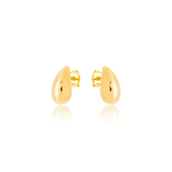 Brinco Gota Pequeno 16mm Banhado a Ouro 18K - Liven Semijoias