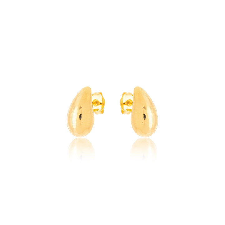 Brinco Gota Pequeno 16mm Banhado a Ouro 18K - Liven Semijoias