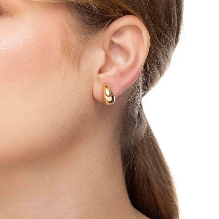 Brinco Gota Pequeno 16mm Banhado a Ouro 18K - Liven Semijoias