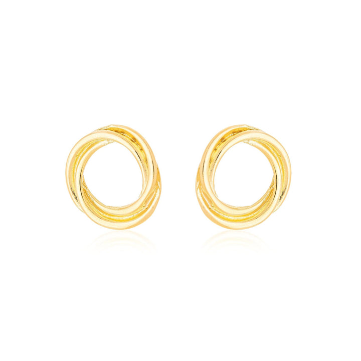Brinco Aros Entrelaçados Banhado a Ouro 18K - Liven Semijoias