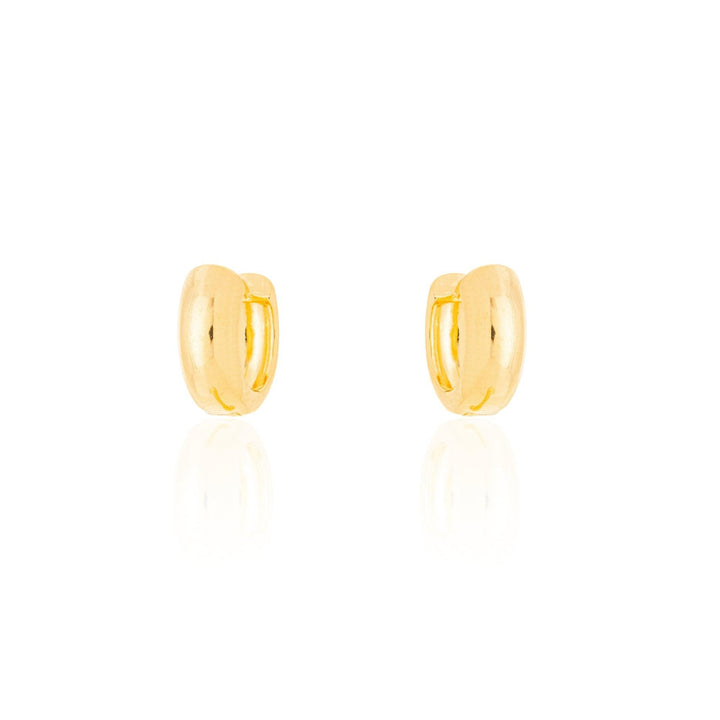 Brinco Argola Lisa 10mm Banhado a Ouro 18K - Liven Semijoias