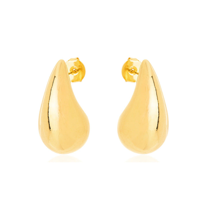 Brinco Gota Grande 30mm Banhado a Ouro 18K - Liven Semijoias
