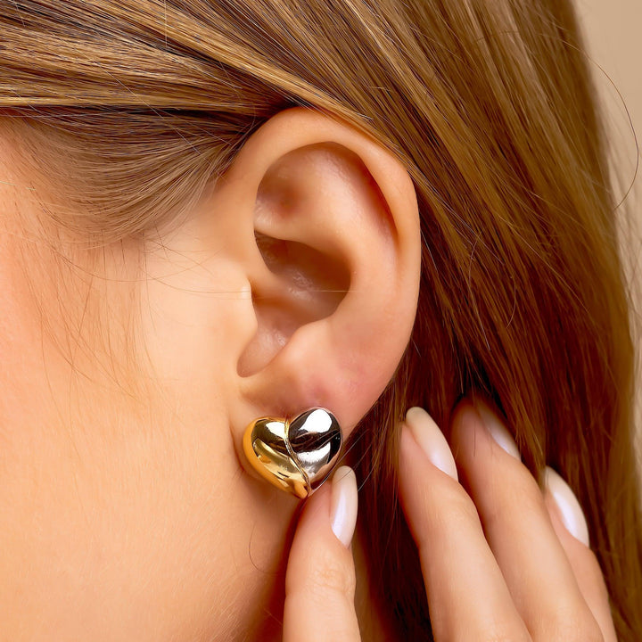 Conjunto Colar Com Pingente + Brinco Duo Banhado a Ouro 18K - Liven Semijoias