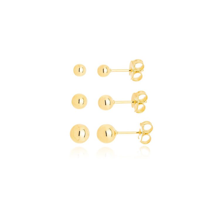 Brinco Trio De Bolinhas Banhado a Ouro 18K - Liven Semijoias