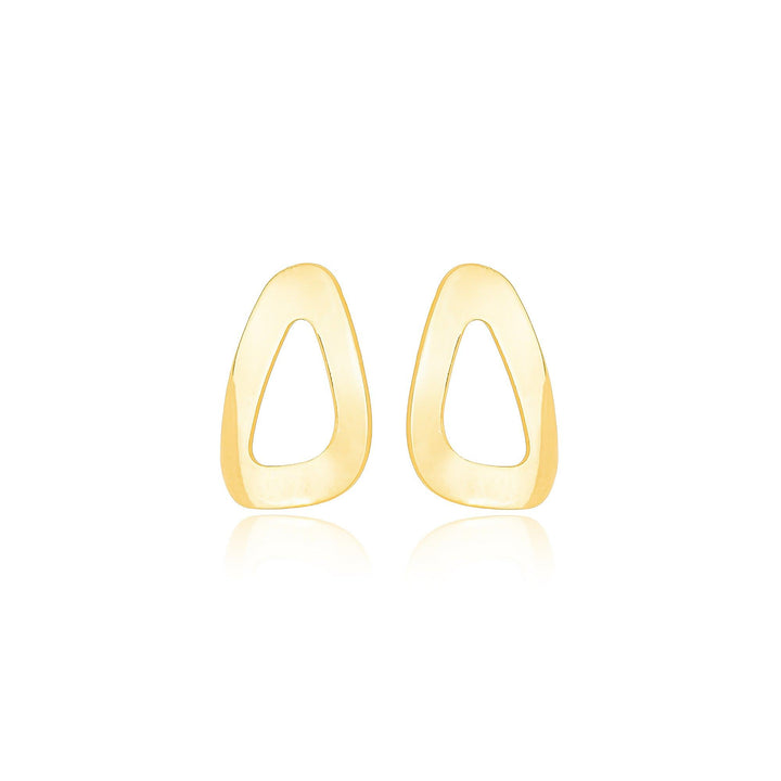 Brinco Orgânico Vazado Banhado a Ouro 18K - Liven Semijoias