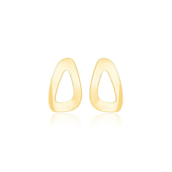 Brinco Orgânico Vazado Banhado a Ouro 18K - Liven Semijoias