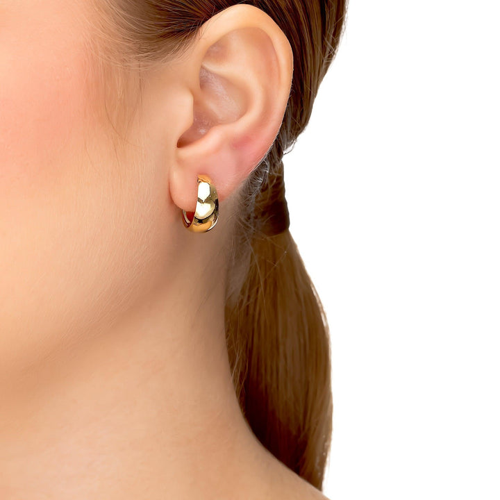 Brinco Argola Liso Banhado a Ouro 18K - Liven Semijoias