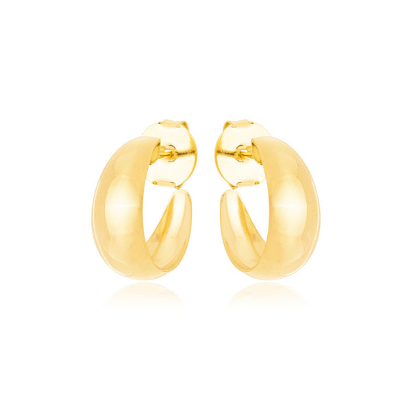 Brinco Argola Liso Banhado a Ouro 18K - Liven Semijoias