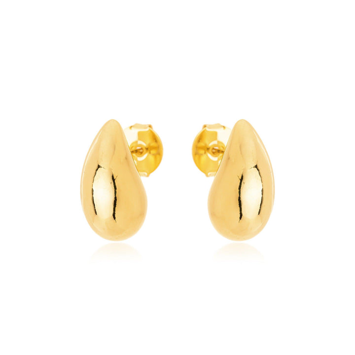 Brinco Gota Médio 18mm Banhado a Ouro 18K - Liven Semijoias