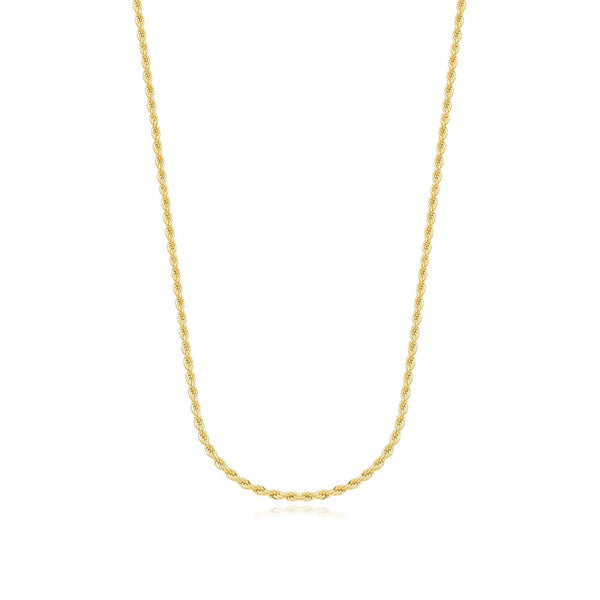 Colar Cordão Baiano 2mm por 40cm Banhado a Ouro 18K - Liven Semijoias
