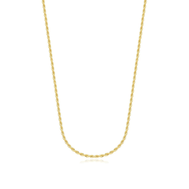 Colar Cordão Baiano 2mm por 40cm Banhado a Ouro 18K - Liven Semijoias