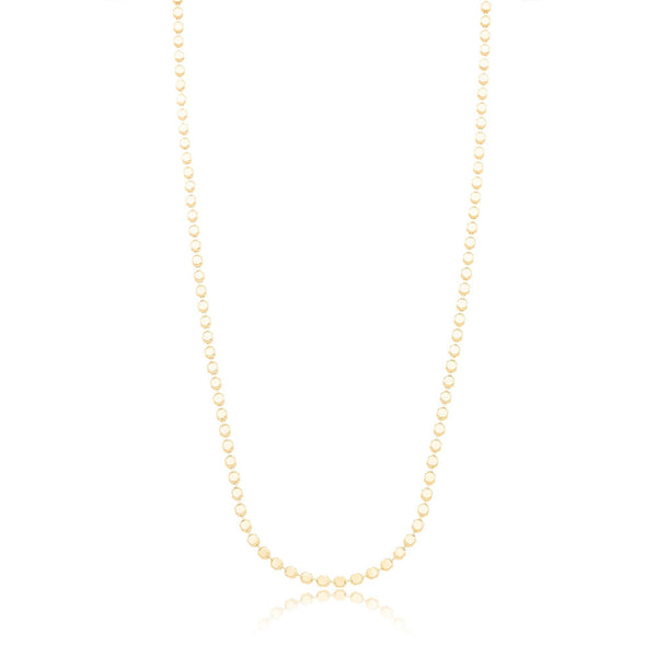 Colar Choker Bolinha Amassada 35cm Banhado a Ouro 18K
