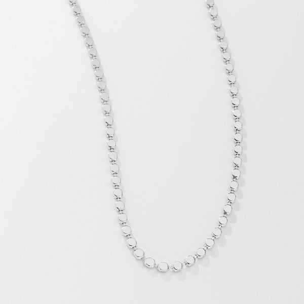 Colar Choker Bolinha Amassada Banhado a Ródio