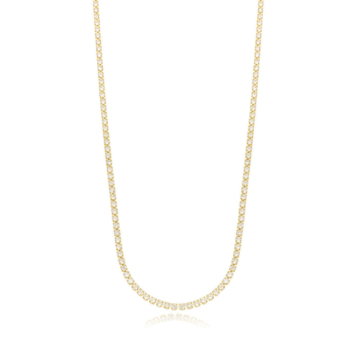 Colar Riviera Zircônia 45cm Banhado a Ouro 18K - Liven Semijoias