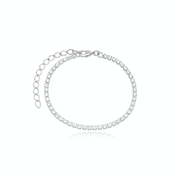 Pulseira Riviera Zircônia Banhado a Ródio